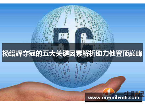 杨绍辉夺冠的五大关键因素解析助力他登顶巅峰