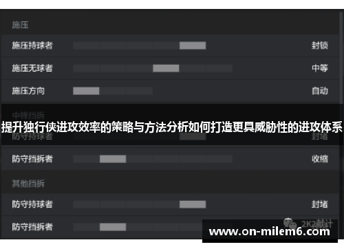 提升独行侠进攻效率的策略与方法分析如何打造更具威胁性的进攻体系
